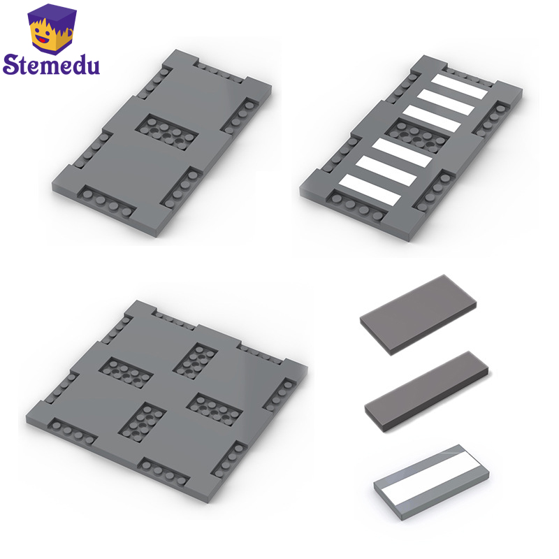 Ceramic Tile Blank - Building Blocks City Road Street Baseplate