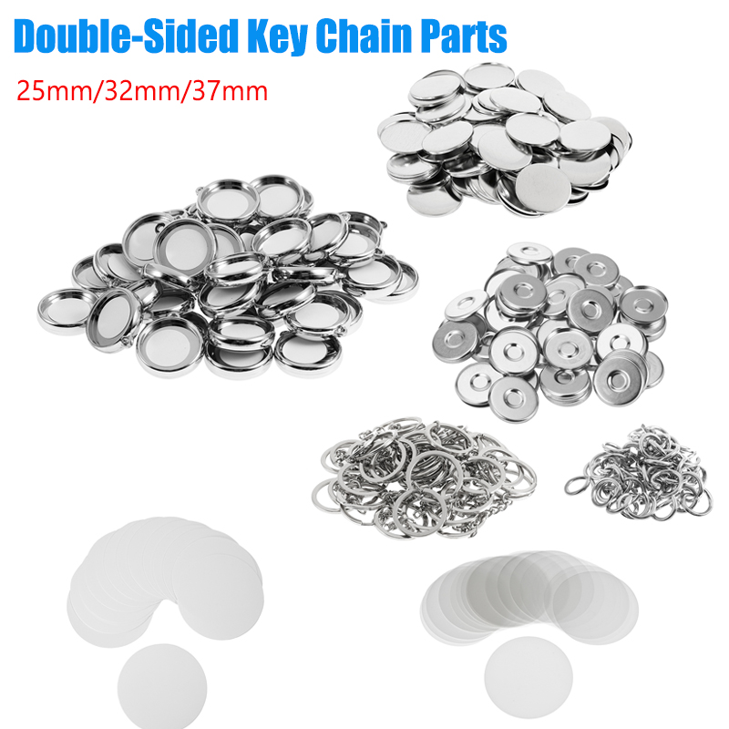 50Pcs/Set DIY Double-Side Key  - Button Badge Blank ulasan dan harga