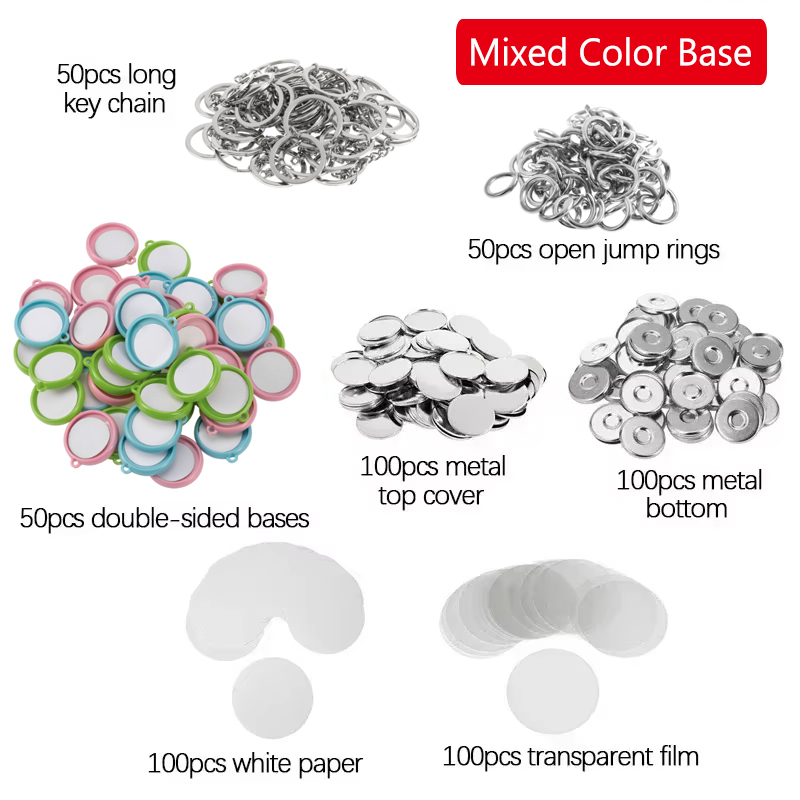 50Pcs/Set DIY Double-Side Key  - Button Badge Blank ulasan dan harga