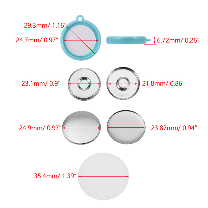 50Pcs/Set DIY Double-Side Key  - Button Badge Blank ulasan dan harga