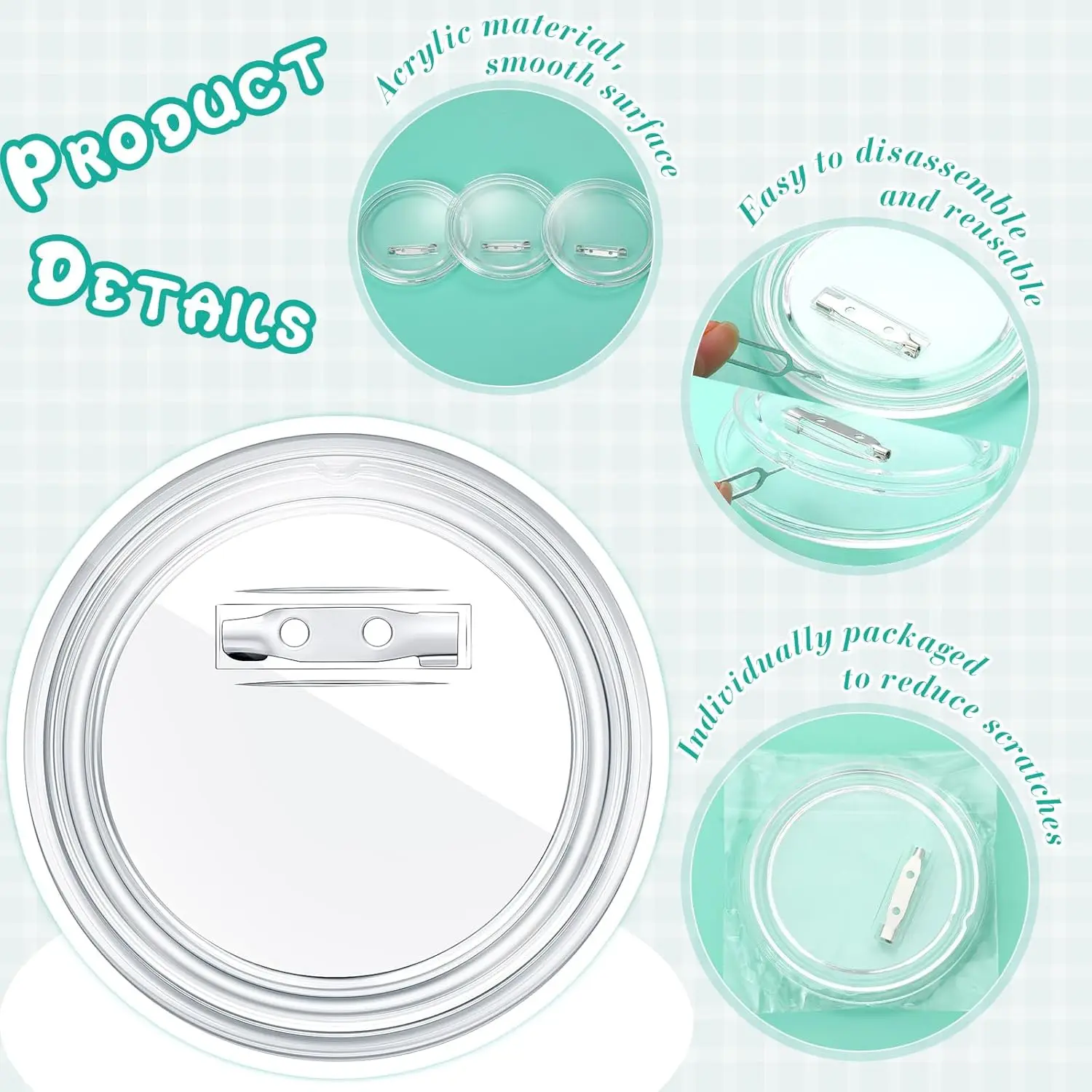 Acrylic Circle Badge Making Ki - Button Badge Blank ulasan dan harga