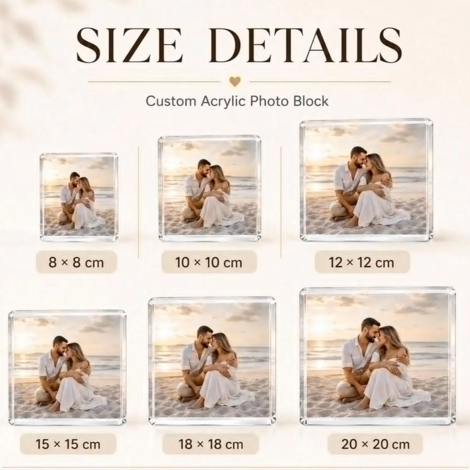 Custom Photo & Text Acrylic Bl - Photo Acrylic Block ulasan dan harga