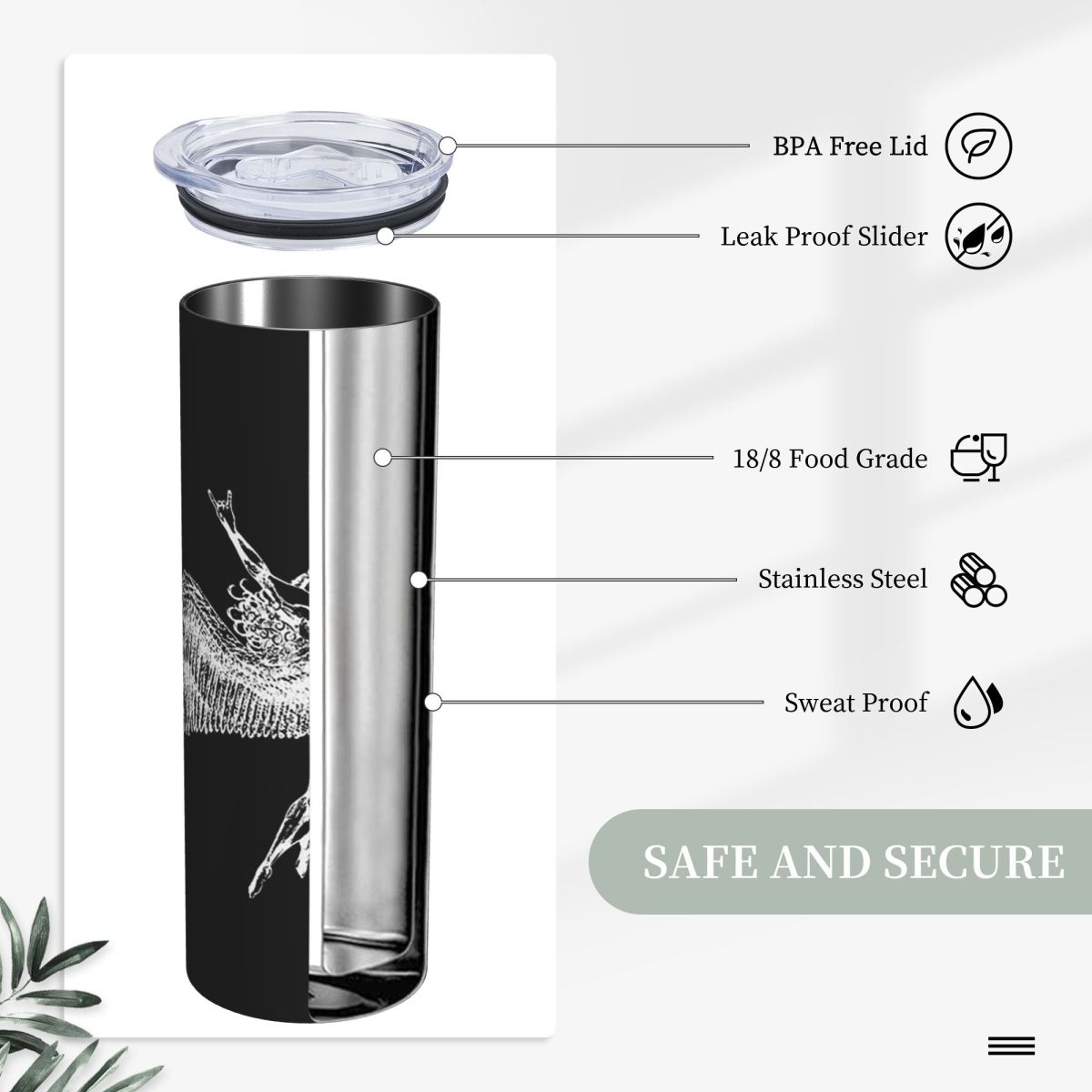 Icarus Throws The Horns - Whit - Tumbler 20Oz White ulasan dan harga